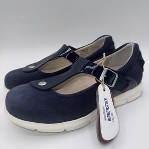 Birkenstock Tralee Sneakers Women's Size 7 EU 38 Navy Blue Leather Mary Jane